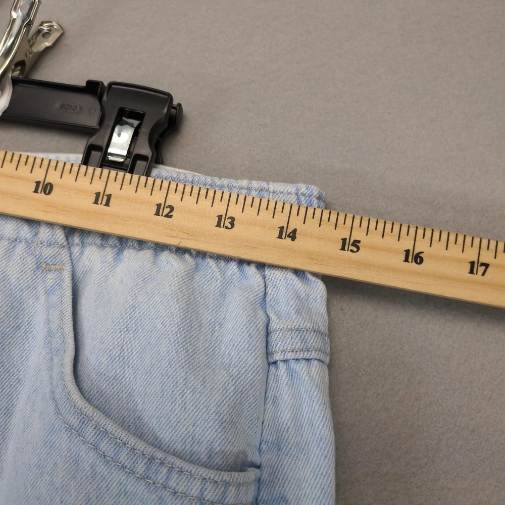 Vintage 80s Lee Light Blue Mom Jeans Womens 10 30x31 High Rise c1987 USA Elastic - Picture 3 of 10